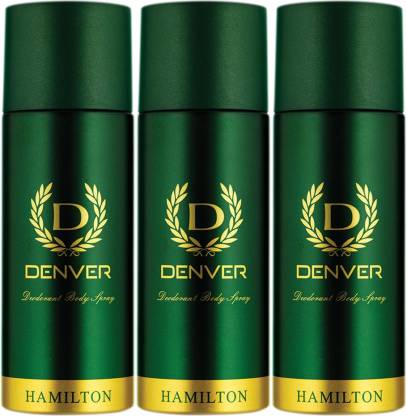DENVER Hamilton Combo (Pack of 3) Deodorant Spray - For Men - Price India, Buy Hamilton (Pack 3) Deodorant Spray - For Men Online In India, Reviews & Ratings | Flipkart.com