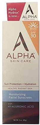 alpha skin care moisturizing facial sunscreen spf 30