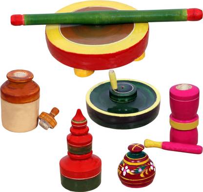 Paxidaya Beautiful Indian Handicraft Wooden Kitchen Set Beautiful Indian Handicraft Wooden Kitchen Set Buy Kitchen Set Toys In India Shop For Paxidaya Products In India Flipkart Com