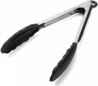 Kitchenfest Kt 02 Silicone Cooking Tongs Kitchen Food Tongs Stainless Steel Material With Heat Resistant Premium Silicone Grip For Bbq Grilling Turner Cooking 25 Cm Serving Tongs Price In India Buy Kitchenfest Kt 02 Silicone