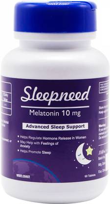 healthvit sleepneed melatonin 10 mg advanced sleep support 60 tablets