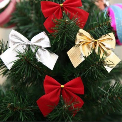 TOYANDONA 2pcs Burlap Bows Christmas Wreath Bow Natural Ornament Bow for Christmas Garland Christmas Tree Decoration Indoor Outdoor Christmas Decorations Flaxen 