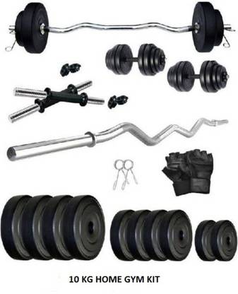 APTITUDE 10 kg PVC COMBO 1-G -WB HOME GYM KIT Gym & Fitness Kit Home Gym Combo