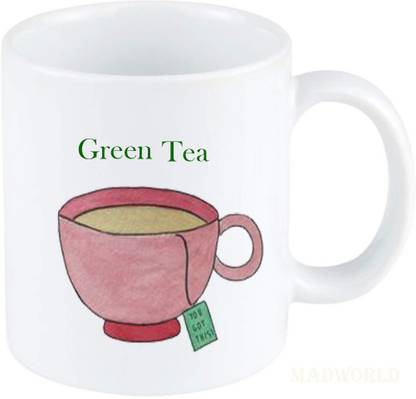 Madworld Green Tea Quotes Printed Ceramic White Coffee Best Gift For Birthday For Family Friends Ceramic Coffee Mug Price In India Buy Madworld Green Tea Quotes Printed Ceramic White Coffee Best