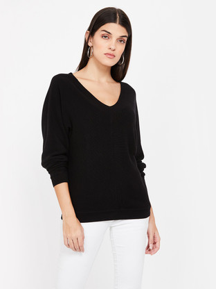 Buy FAME FOREVER V Neck Solid Women 