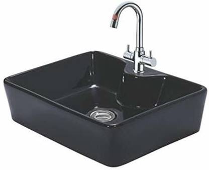 Ceramic Table Top Premium Designer Wash Basin Vessel Sink For Bathroom Black Color Table Top Basin Price In India Buy Ceramic Table Top Premium Designer Wash Basin Vessel Sink For Bathroom Black Color