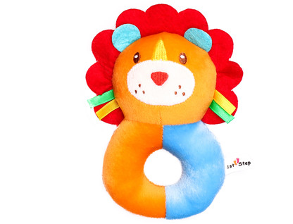 1st Step Lion Face Soft Plush Ring 