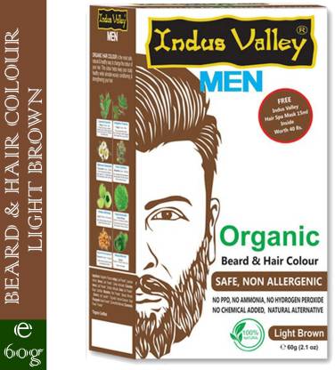 Indus Valley Men's 100% Organic Beard & Hair Color (Light Brown) , Light  Brown - Price in India, Buy Indus Valley Men's 100% Organic Beard & Hair  Color (Light Brown) , Light