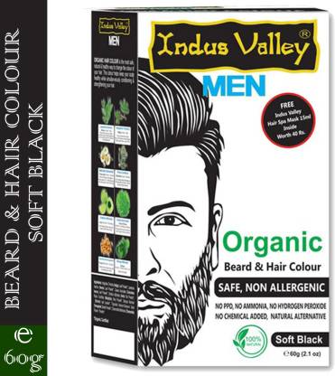 Indus Valley 100% Organic Men's Beard & Hair Colour (Soft Black) , Soft  Black - Price in India, Buy Indus Valley 100% Organic Men's Beard & Hair  Colour (Soft Black) , Soft