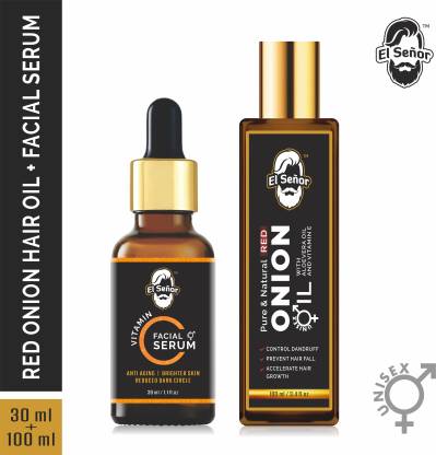 El Senor Combo of Vitamin C Serum and Red Onion Hair Oil for Men and Women Hair  Oil - Price in India, Buy El Senor Combo of Vitamin C Serum and Red