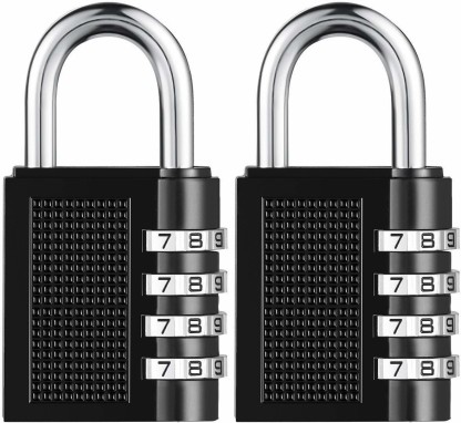 Shed 4-Digit Door or Storage Room/Bicolour Combination Padlocks Gate / Keyless Code Lock in Different Colours/for School or Gym Locker Blue-Green Heavy Duty Padlock with Combination 