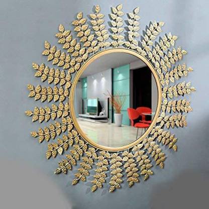 Furnish Craft Leaf Designed Wall Mirror (32 x 32 inch,Golden Leaf) Upgraded  Decorative Mirror Price in India - Buy Furnish Craft Leaf Designed Wall  Mirror (32 x 32 inch,Golden Leaf) Upgraded Decorative