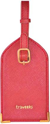 Traveeks Travel Luggage Tag PU for Suitcases and Bags with Owner Detail ID Card Luggage Tag