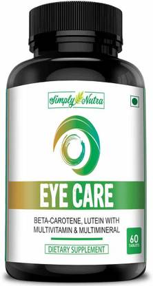 simply nutra eye care supplement lutein beta carotene vitamin a b2 e 60 tablets