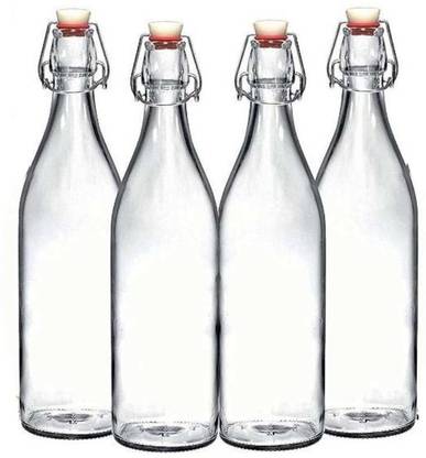 Craftfry Large Plain Glass Transparent Water Juice Bottle 4 Pcs 1000 Ml Bottle Buy Craftfry Large Plain Glass Transparent Water Juice Bottle 4 Pcs 1000 Ml Bottle Online At
