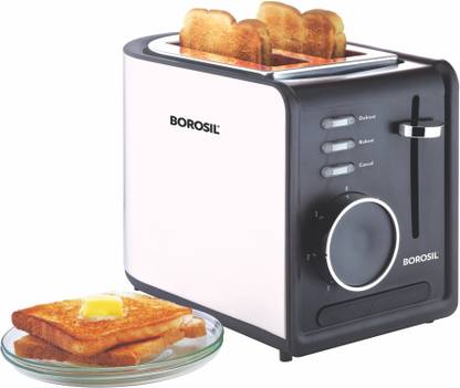 BOROSIL KRISPY POP-UP TOASTER SS 850 W Pop Up Toaster  (Silver)