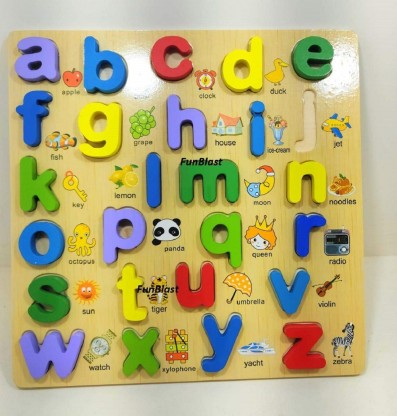 e-shop2door Personalised Wooden Alphabet Letter Train A-Z Name Set Toy Learning 3 Letters 