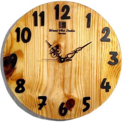 India Og 35 Cm X Wall Clock, Wooden Wall Clocks Flipkart India