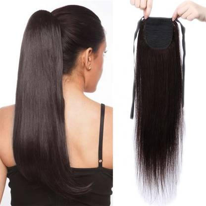 Abrish Natural black ponytail silky Hair Extension Price in India - Buy  Abrish Natural black ponytail silky Hair Extension online at 