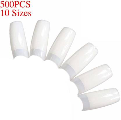 Beauty Studio 500 Artificial False Nails Natural French Acrylic Nail Art  Decoration Easy Form Nail Art Tips For Nails White - Price in India, Buy  Beauty Studio 500 Artificial False Nails Natural