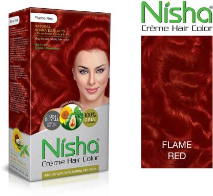 Nisha Creme Hair Color FLAME RED , FLAME RED - Price in India, Buy Nisha  Creme Hair Color FLAME RED , FLAME RED Online In India, Reviews, Ratings &  Features 