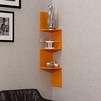 Artfulcrafts Modern Wall Decor Rack Shelf Wooden Wall Shelf Number Of Shelves 3 Orange Wooden Wall Shelf Price In India Buy Artfulcrafts Modern Wall Decor Rack Shelf Wooden Wall Shelf