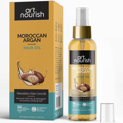 Art Nourish Moroccan Argan Hair Oil Pure Coldpressed Oil No Silicones Mineral Oil Stimulates Hair Growth 200ml Hair Oil Price In India Buy Art Nourish Moroccan Argan Hair Oil Pure Coldpressed Oil No