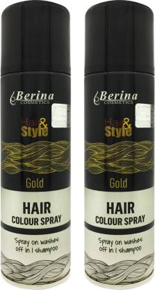 Berina Hair Color Spray Gold, Pack of 2 Hair Spray - Price in India, Buy Berina  Hair Color Spray Gold, Pack of 2 Hair Spray Online In India, Reviews,  Ratings & Features 