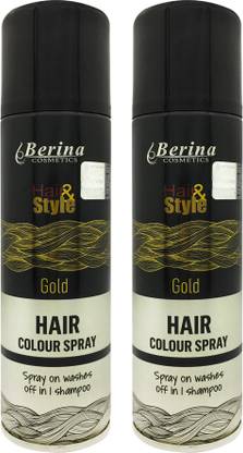 Berina Hair Color Spray Gold, Pack of 2 Hair Spray - Price in India, Buy Berina Hair Color Spray Gold, Pack of 2 Hair Spray Online In India, Reviews, Ratings & Features Berina Hair Color Spray Gold, Pack of 2 Hair Spray - Price in India, Buy Berina Hair Color Spray Gold, Pack of 2 Hair Spray Online In India, Reviews, Ratings & Features