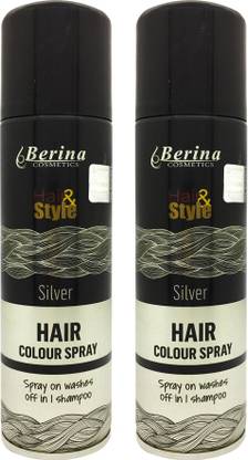 Berina Hair Color Spray Silver Pack Of 2 Hair Spray Price In India Buy Berina Hair Color Spray Silver Pack Of 2 Hair Spray Online In India Reviews Ratings Features Flipkart Com