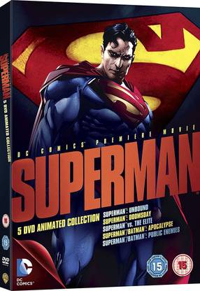 5 Animated Superman Movies Collection: Unbound + Doomsday + Superman vs The  Elite + Superman/Batman: Apocalypse + Superman/Batman: Public Enemies  (5-Disc Box Set) (Fully Packaged Import) (Region 2) Price in India -