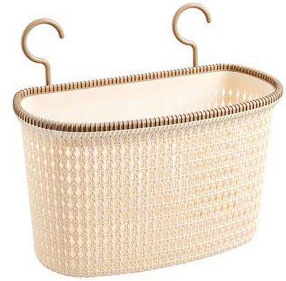 Tallin Plastic Storage Wall Hanging Basket Organizer Holders Rack With Hooks For Bathroom Bedroom Kitchen Daily Collection Storage Basket Price In India Buy Tallin Plastic Storage Wall Hanging Basket Organizer Holders