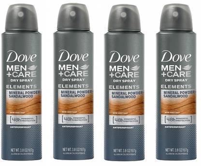 Dove Men Care Elements Talc Mineral Sandalwood Antiperspirant Spray 150ml Each Pack Of 4 Deodorant Spray For Men Price In India Buy Dove Men Care Elements Talc Mineral Sandalwood Antiperspirant