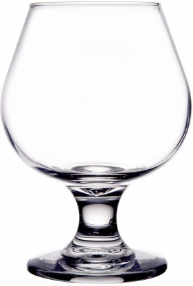 Set of 6 Cognac glasses Claudia with silver engraved and Gold border 250 ml Exclusive Crystal Brandy 
