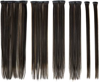 ROZIA s 24” Straight Full Head 6 Separate Pieces Synthetic Clip in s Hair  Extension Price in India - Buy ROZIA s 24” Straight Full Head 6 Separate  Pieces Synthetic Clip in