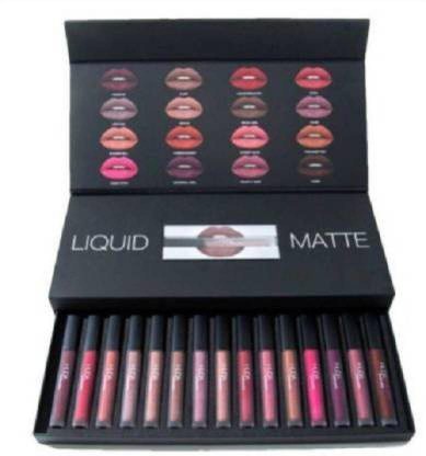 huda beauty combo liquid matte lipstick set of 16 piece