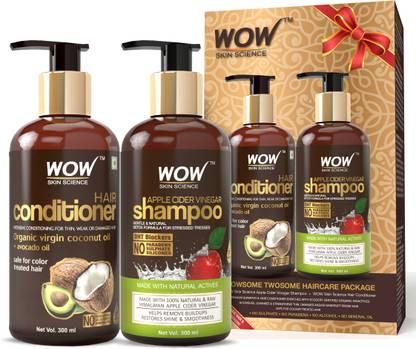 WOW SKIN SCIENCE Apple Cider Vinegar Shampoo 300ml & WOW Hair Conditioner 300ml Combo Kit Price in India - Buy WOW SKIN SCIENCE Apple Cider Vinegar Shampoo 300ml & WOW Hair Conditioner WOW SKIN SCIENCE Apple Cider Vinegar Shampoo 300ml & WOW Hair Conditioner 300ml Combo Kit Price in India - Buy WOW SKIN SCIENCE Apple Cider Vinegar Shampoo 300ml & WOW Hair Conditioner