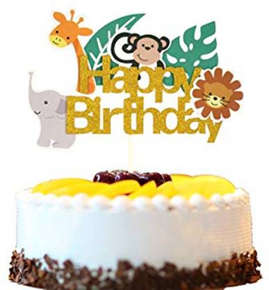 FUNCART Multicolor Jungle animal theme happy birthday cake topper Price in India - Buy FUNCART Multicolor Jungle animal theme happy birthday cake topper online at FUNCART Multicolor Jungle animal theme happy birthday cake topper Price in India - Buy FUNCART Multicolor Jungle animal theme happy birthday cake topper online at