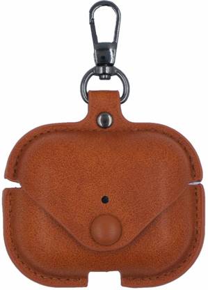 EXECLIEN Leather Latch, Pull String Headphone Case