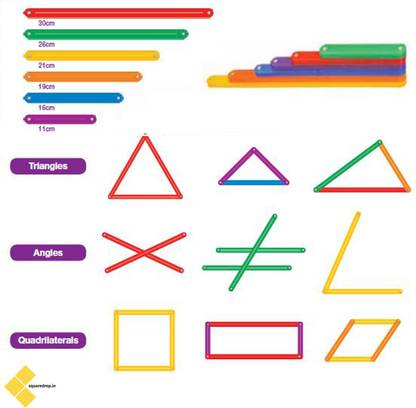 Square Drop Geo Geometry Stick -Mathematics - Geometry Brain ...