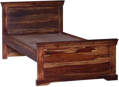 Brown Finish Chokhelao Solid Wood Single Bed – Versatile