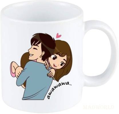 MadWorld Romantic Couple Image Theme Best Attractive Quotes Image Printed  Ceramic White Coffee Best Gift For Couple Friends,Husband  Wife,Boyfriend,Girlfriend Birthday Family Festival Girlfriend Ceramic  Coffee Mug Price in India - Buy MadWorld