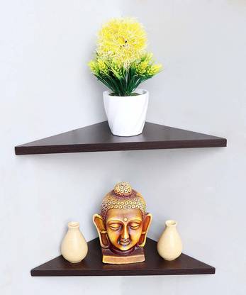 Flip Amazing Tringle Corner Shelf Wenge Set Of 2 Wall Living Room Bedroom Wooden In India - Wooden Corner Wall Shelves Living Room Flip Amazing Tringle Corner Shelf Wenge Set Of 2 Wall Living Room Bedroom Wooden In India - Wooden Corner Wall Shelves Living Room