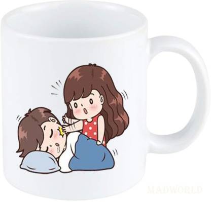 MadWorld Lovely Couple Theme Best Attractive Quotes Image Printed Ceramic  White Coffee Best Gift For Couple Friends Boyfriend Husband Wife Birthday  Family Festival Girlfriend Any occasion Ceramic Coffee Mug Price in India -