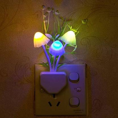 Sai Collection 1 Combo Offer Colorful Romantic Led Mushroom Night Light Dream Bed Lamp Home Decoration Pack Of 4 0 Cm White In India Night Lamp, Lamp Night Light Combo