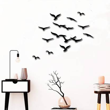 Motif Flight Of Free Birds Black Acrylic Wall Decor In India At Flipkart Com - Flying Birds Wall Decor India