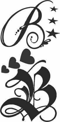 voorkoms Name B Letter Two Design Body Temporary Tattoo - Price in India,  Buy voorkoms Name B Letter Two Design Body Temporary Tattoo Online In  India, Reviews, Ratings & Features 