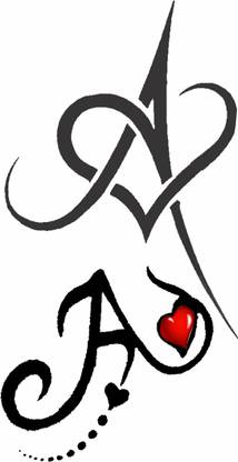 voorkoms Name A Letter Two Design Body Temporary Tattoo - Price in India,  Buy voorkoms Name A Letter Two Design Body Temporary Tattoo Online In  India, Reviews, Ratings & Features 