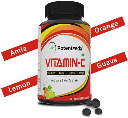 Potentveda Natural Vitamin C 1000mg Ascorbic Chewable 60 Tablets For Men Women Price In India Buy Potentveda Natural Vitamin C 1000mg Ascorbic Chewable 60 Tablets For Men Women Online