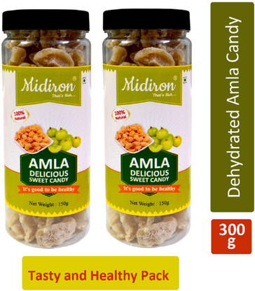 Midiron Natural Dried Amla Candy 150g Pack 2 Amla Candy 2 X 150 G Reviews Highest grade dried indian gooseberry: online shopping store in india